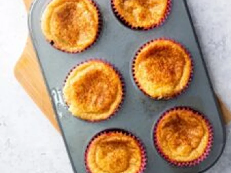Sweet Rice Flour Mochi Muffins with Lemon and Vanilla