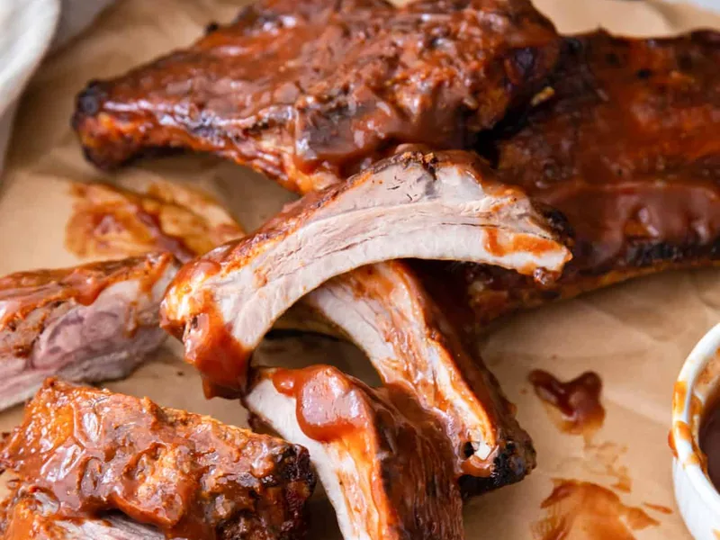 Air Fryer BBQ Baby Back Ribs with Smoky Spice Rub