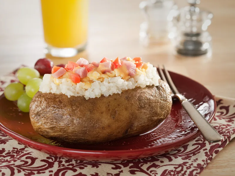 Idaho Potato Sun Blast with Turkey Ham and Jalapeno Cheese