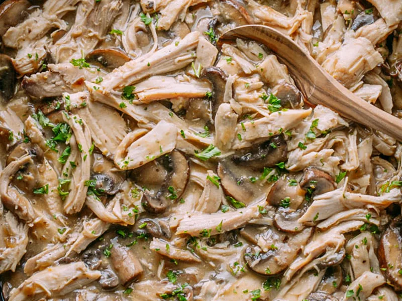 Leftover Turkey in Mushroom Gravy - Comfort Food Recipe