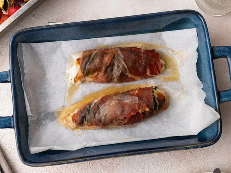 Parma Ham-Wrapped Monkfish with Sun-Dried Tomato
