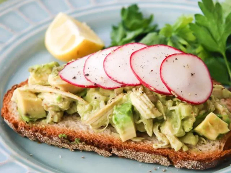 Pan-Seared Chicken Salad with Avocado Buttermilk Dressing