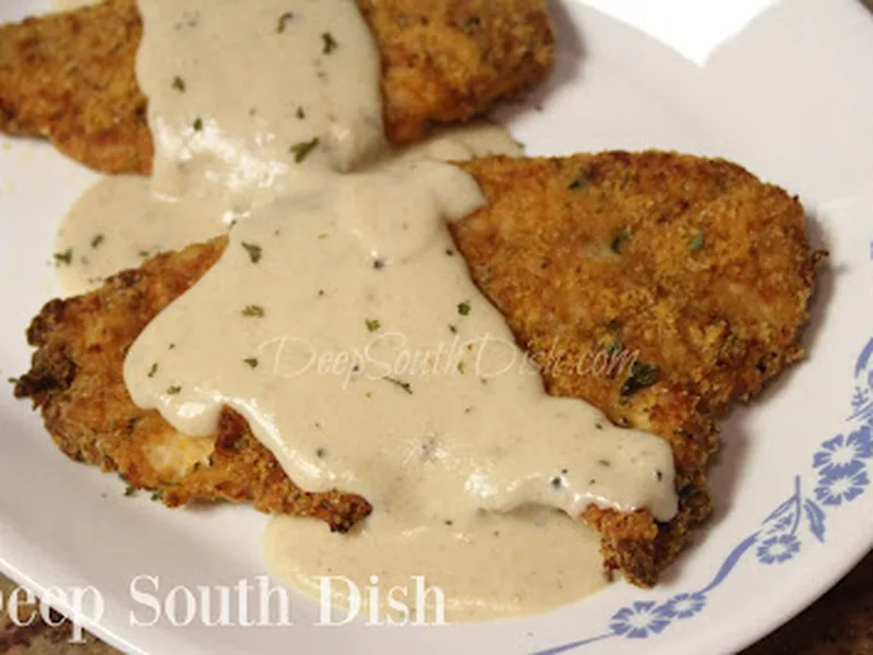 Crispy Ritz Butter Chicken with Creamy Pan Gravy