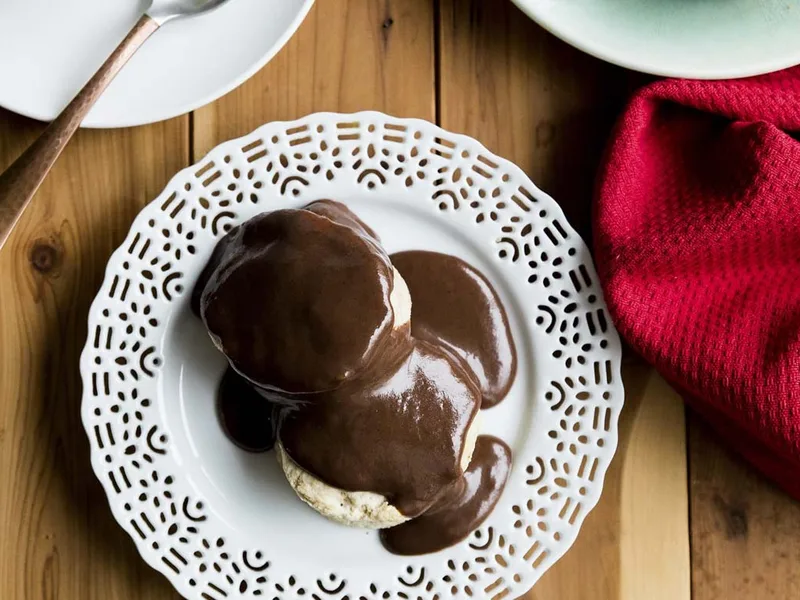 Fluffy Cinnamon Biscuits with Rich Chocolate Gravy Recipe