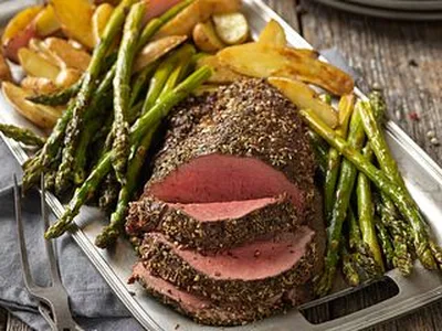 Pepper Herb-Crusted Beef Tenderloin Roast