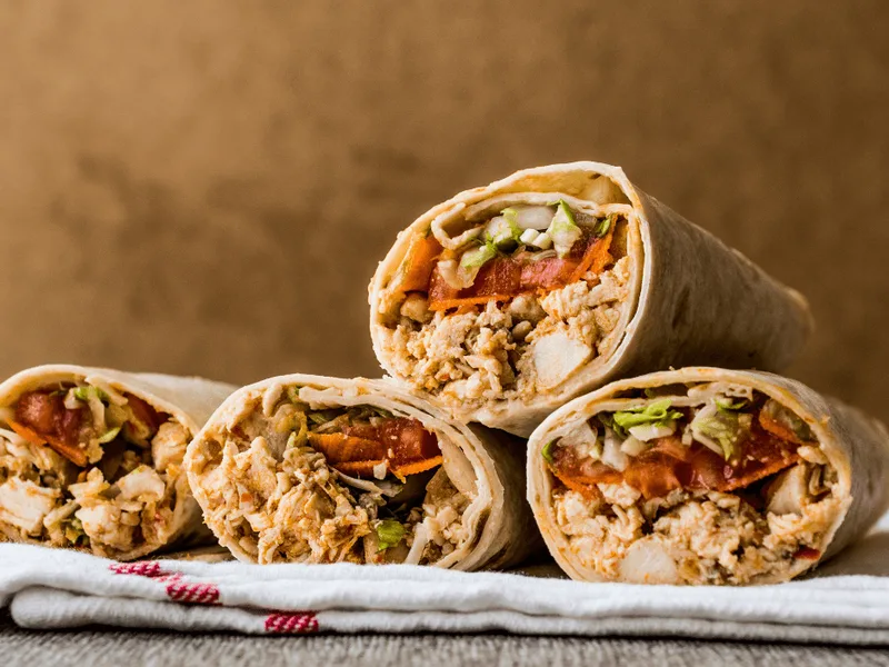 Air Fryer Chicken Fajita Burritos with Marinated Chicken