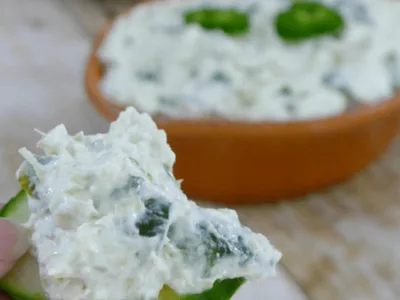 Low Carb Poblano and Artichoke Dip