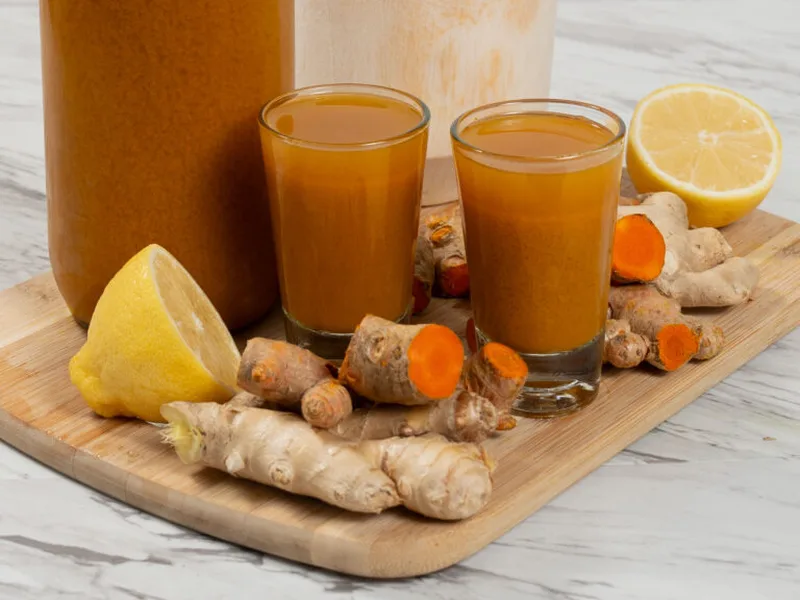 Lemon Turmeric Ginger Wellness Drink