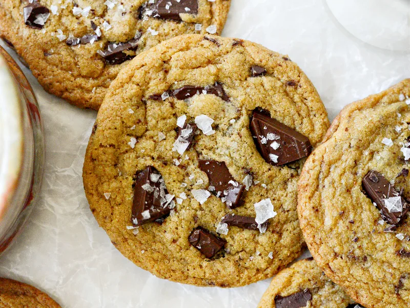 Brown Butter Chocolate Chunk Cookies with Sea Salt