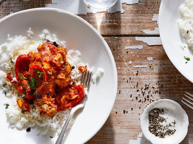 Grandma Utley's Country Captain Chicken with Curry and Almonds