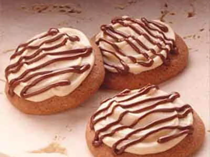 Chocolate Coffee Liqueur Cookies with Coffee Frosting