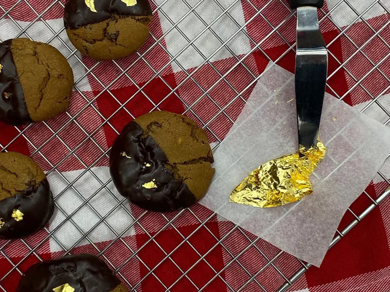 Rosemarie Chocolate Chip Cookies with Dark Chocolate Coating