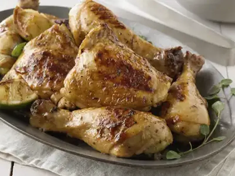 Grilled Three-Herb Marinated Chicken Thighs and Drumsticks
