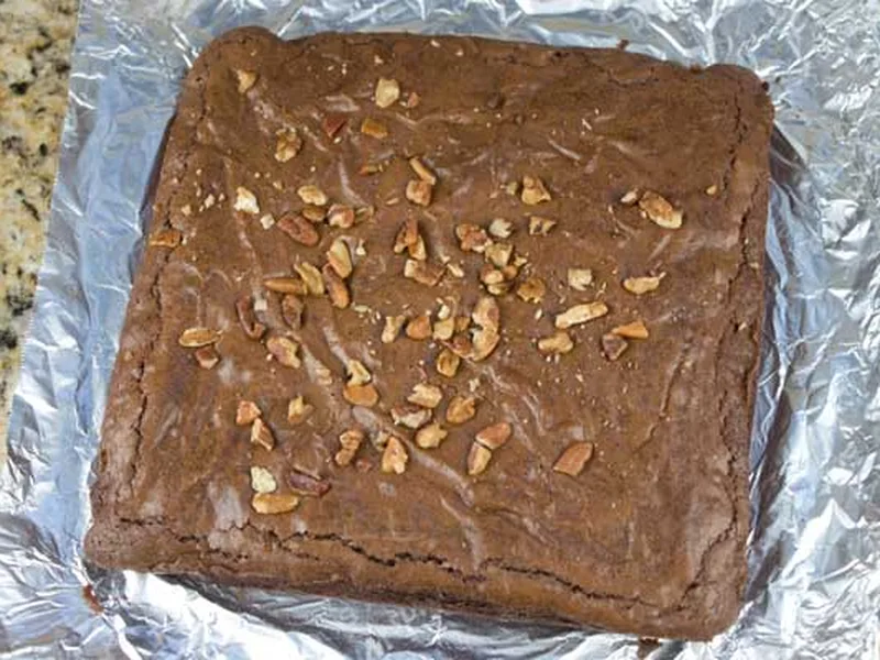 Thick Fudgy Chocolate Brownies with Coffee and Cocoa
