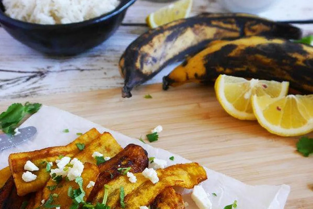 Keto Crispy Fried Plantain with Feta and Cilantro | EasyCook