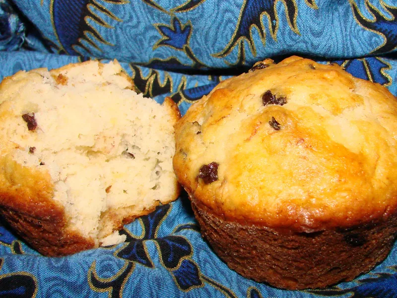 Easy Banana Raisin Muffins with Sweet Tender Crumb