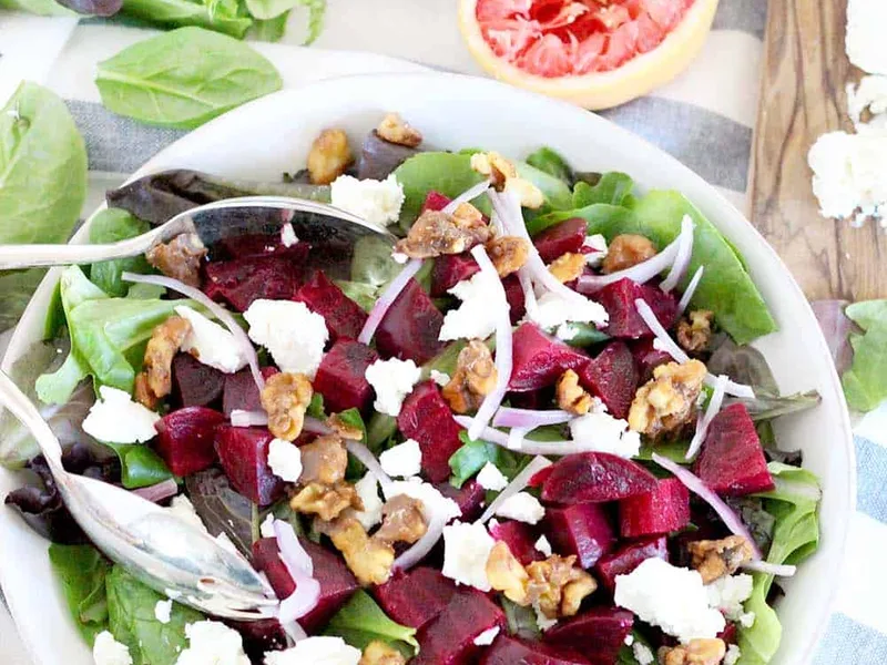 Roasted Beet Salad with Fresh Grapefruit Vinaigrette
