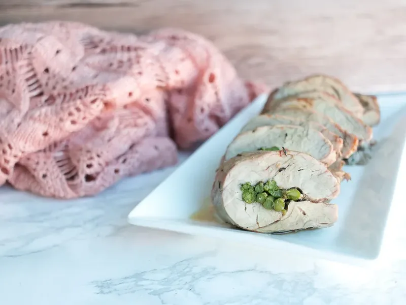 Keto Asparagus Stuffed Pork Tenderloin Roast