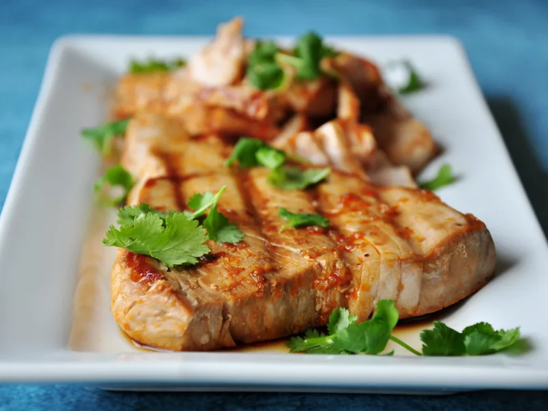 Szechuan Tuna Steaks on George Foreman Grill