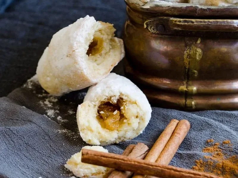 Baked Cinnamon Apple Walnut Roll Cookies
