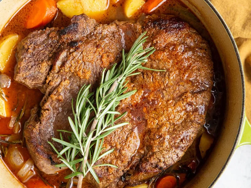 Oven-Baked Beef Chuck Roast with Root Vegetables