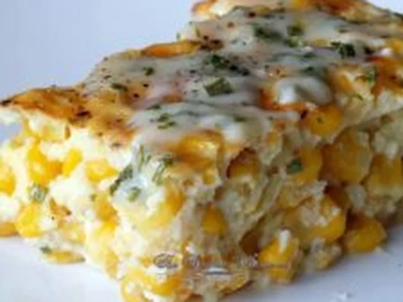 Baked Creamy Corn Casserole with Fresh Kernels
