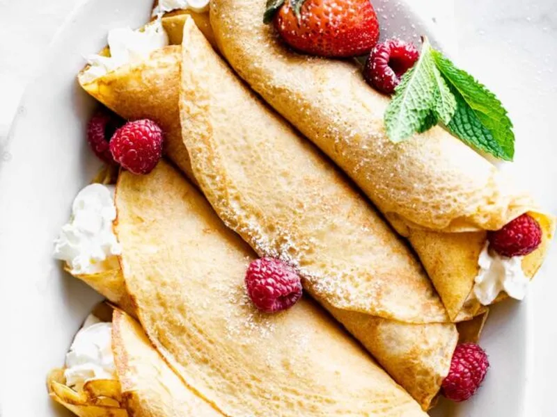 Whole Wheat Crepes with All-Purpose Flour Blend