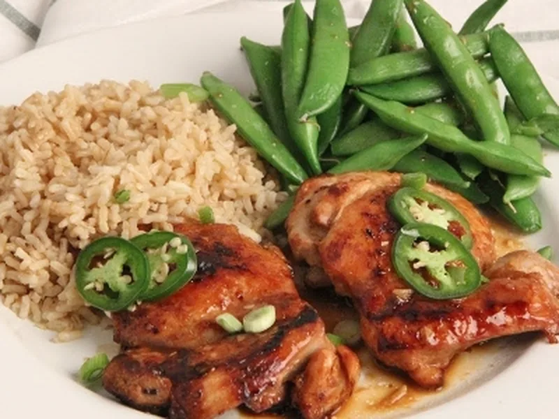 Soy Ginger Marinated Chicken Thighs with Asian Glaze