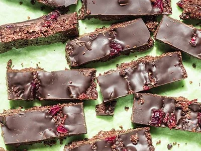 No-Bake Seed Cranberry Chocolate Bars with Coconut