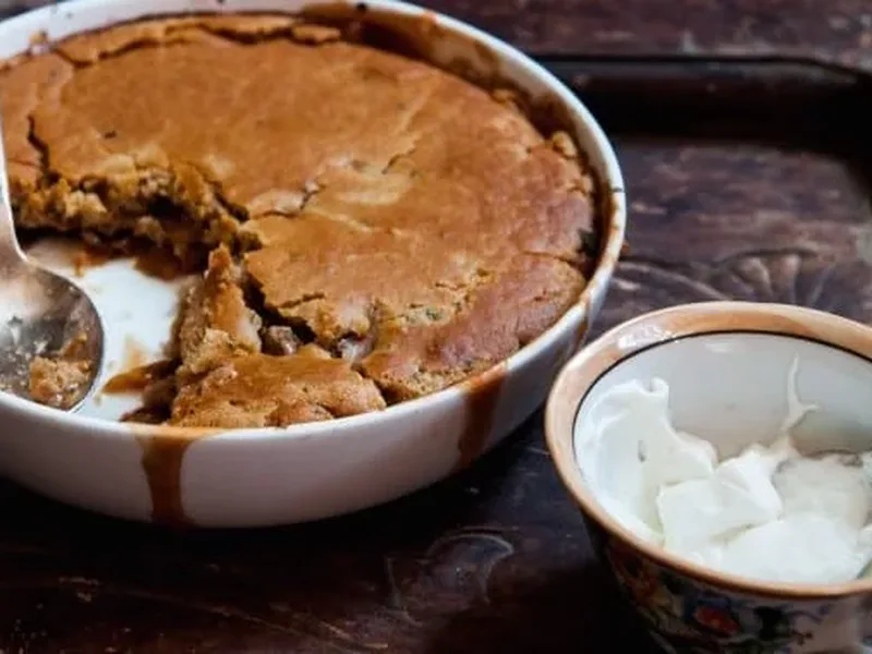 Gluten Free Maple Rye Whisky Peach Buckle