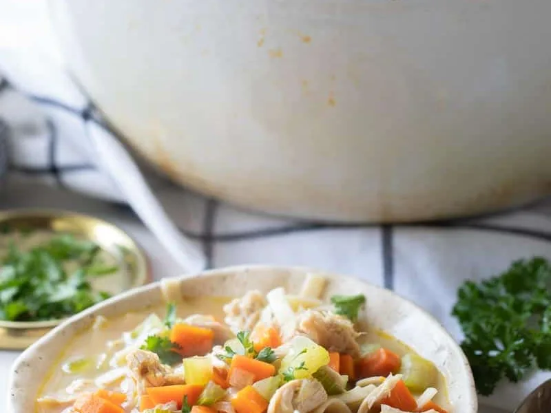 Leftover Turkey Noodle Soup with Gluten-Free Pasta