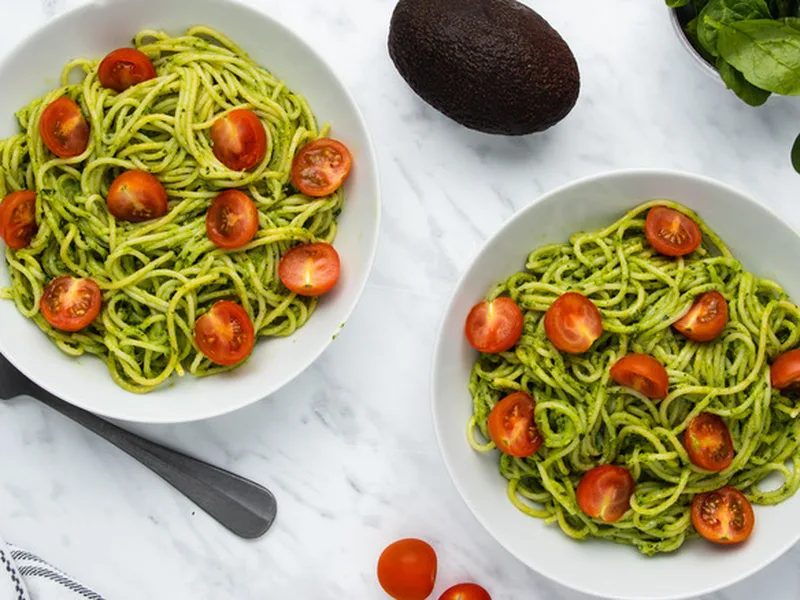 Creamy Avocado Pasta with Fresh Basil