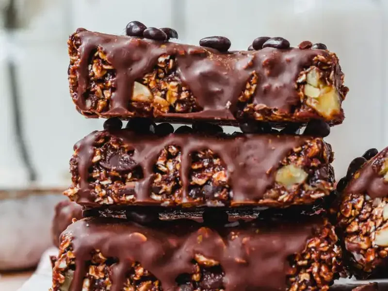 Double Chocolate Vegan No-Bake Granola Bars