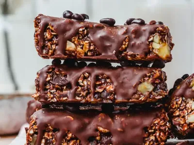 Double Chocolate Vegan No-Bake Granola Bars