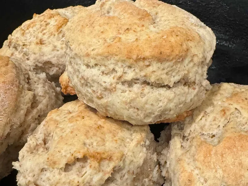 Sky-High Whole Wheat Buttermilk Biscuits with Cast Iron