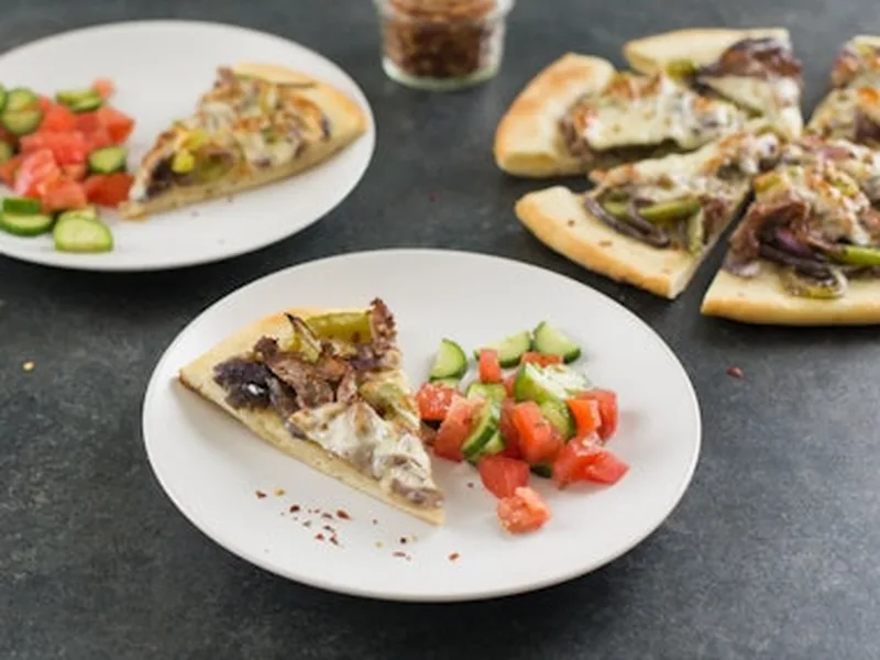 Philly Roast Beef Scrambled Eggs with Bell Peppers