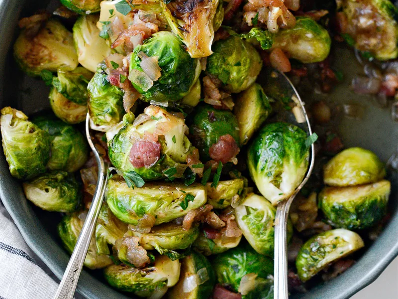 Maple Bourbon Bacon Brussels Sprouts