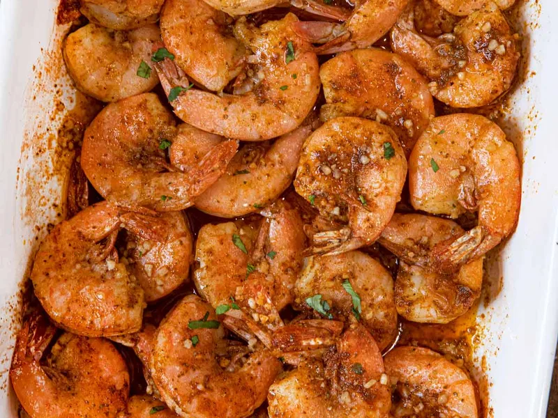 Roasted Old Bay Shrimp with Garlic and Lemon