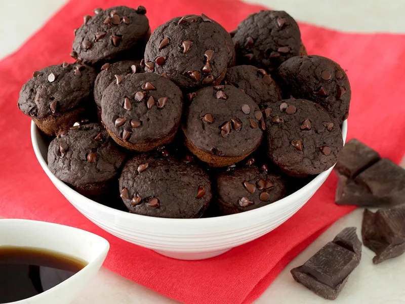 Triple Chocolate Protein Pancake Poppers