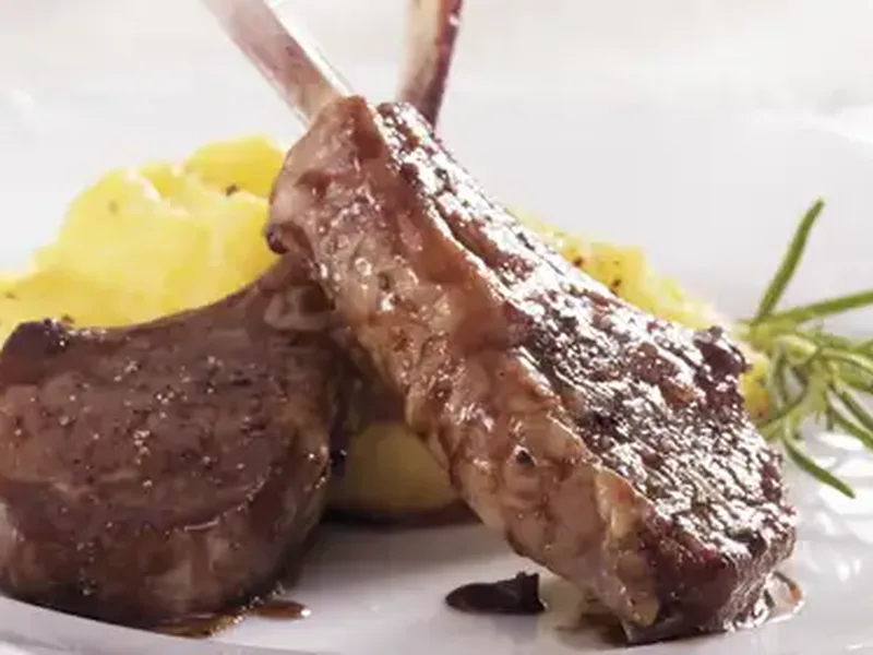 Cherry-Glazed Lamb Chops with Balsamic Rosemary Glaze