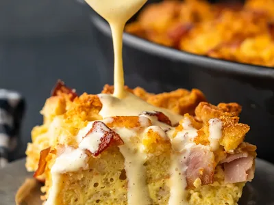 Make-Ahead English Muffin Eggs Benedict Casserole