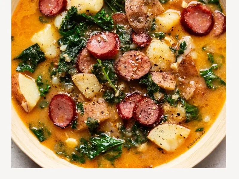 Creamy Italian Sausage Potato Kale Soup - Hearty Comfort Bowl