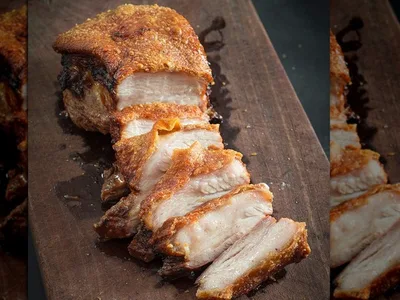 Crispy Skin Roast Pork Belly with Five Spice Marinade