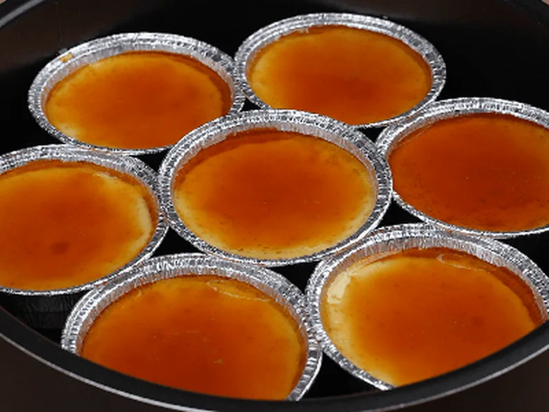 Mini Flan in Cups with Homemade Caramel