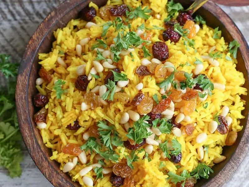 Ginger Turmeric Basmati Rice with Cranberries