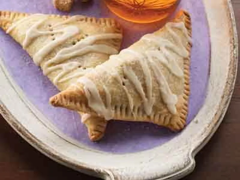 Peach Turnovers with Lemon Ginger Glaze