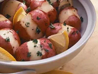 Roasted New Potatoes with Lemon Horseradish Butter