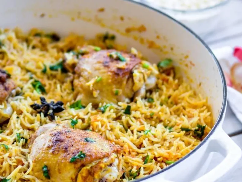 One-Pot Curry Chicken and Rice with Spiced Aromatics