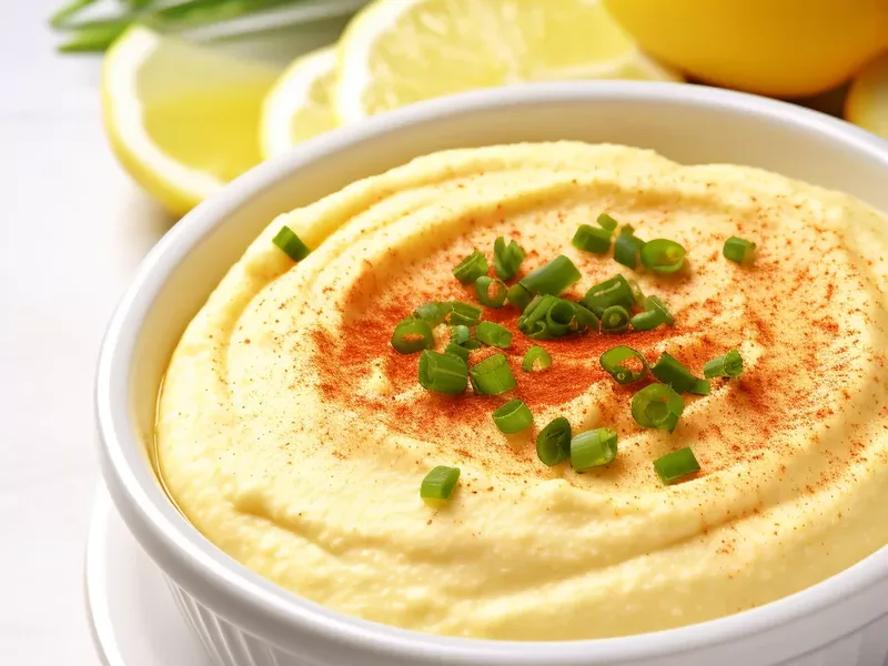 Deviled Eggs Dip with Chives and Paprika