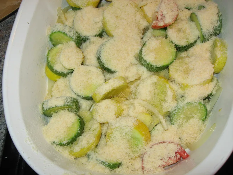 Cheesy Zucchini Squash Casserole Baked